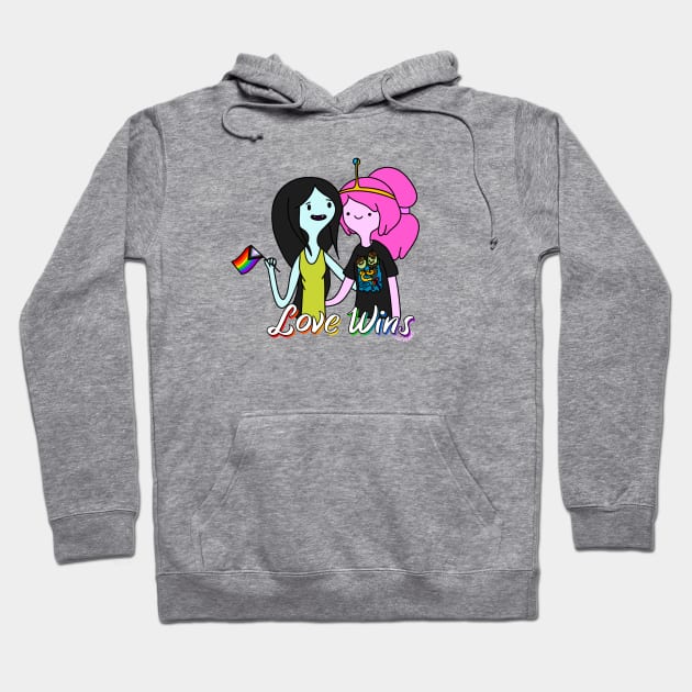 Princess Bubblegum & Marceline Love Wins Hoodie by HofDraws